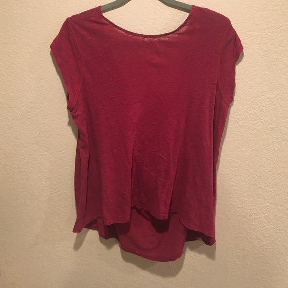 Free people burgundy shirt! With low back