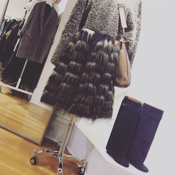 Fendi Fox Fur and Shearling Lamb coat