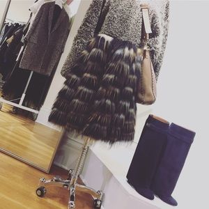 Fendi Fox Fur and Shearling Lamb coat