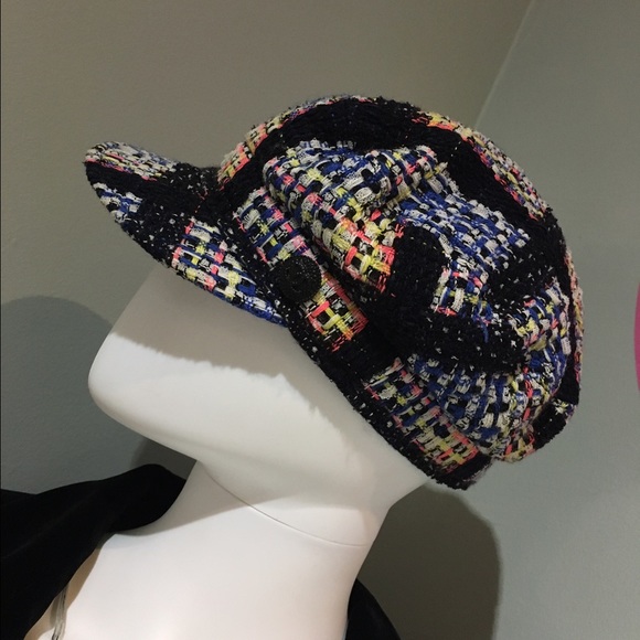 Chanel tweed hat