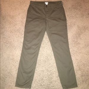 J.Crew olive green slim pants