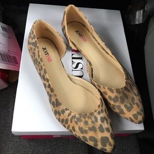 Just fab leopard print flats