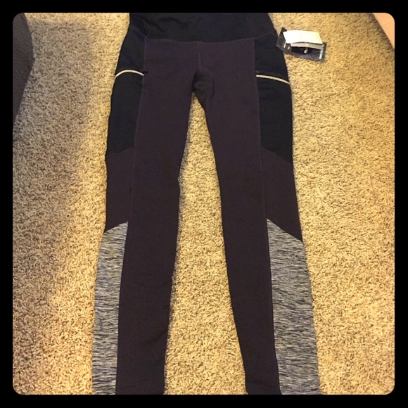 Athleta colorblock polar racer tight