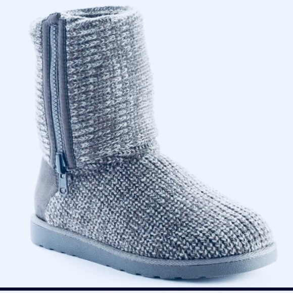 SO Shoes - Foldover•Sweater•Knit•Boots