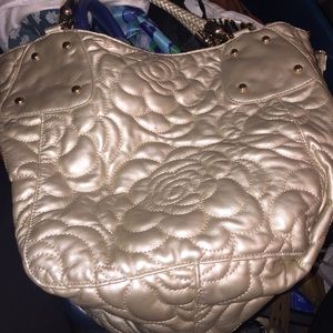 Metallic Gold Big Buddha Bucket Bag