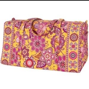 Retired Vera Bradley Large Duffel in Bali Gold