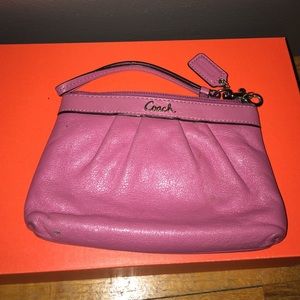 Coach pink wristlet