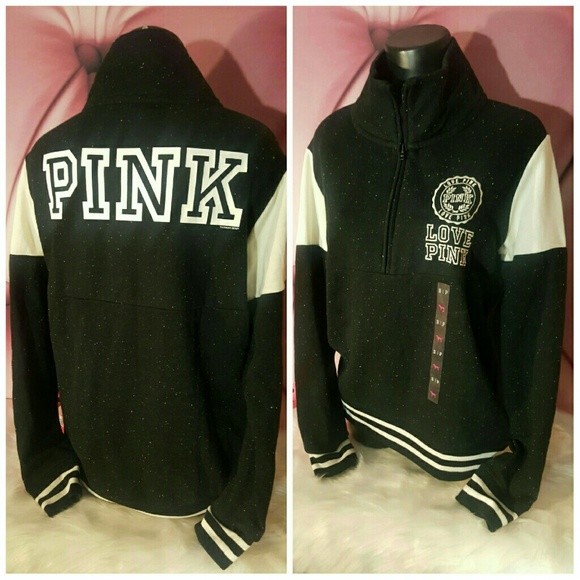 PINK Victoria's Secret Tops - NWT PINK Victoria's secret half zip sweatshirt I15