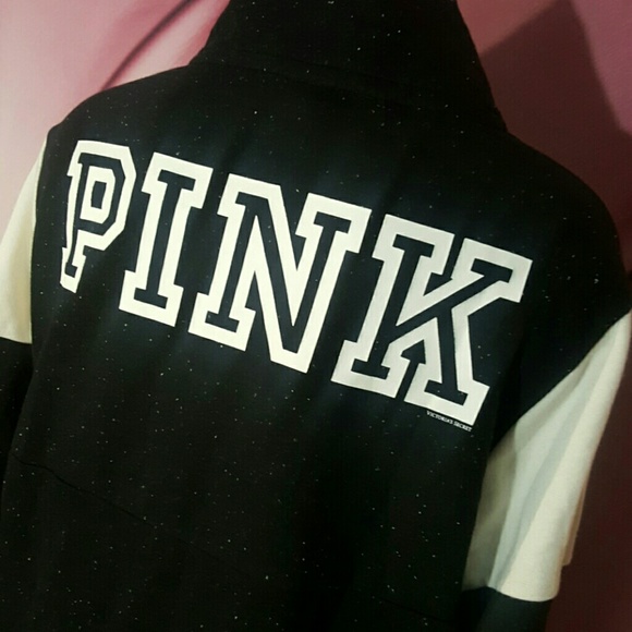 NWT PINK Victoria's secret half zip sweatshirt I15 - Picture 2 of 3