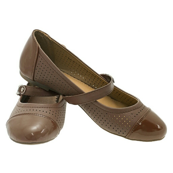 Tory K Shoes - Tory K Women Mary Jane Flats, b-1334, Chocolate