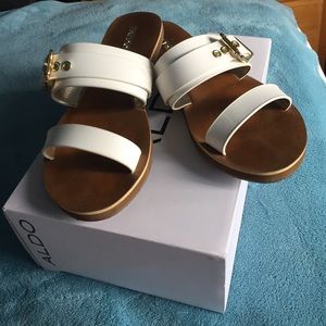 Aldo - White Slide Sandals