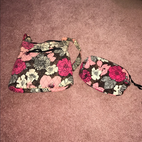 Vera Bradley cross body & makeup bag