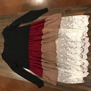 Multi colored tunic dress