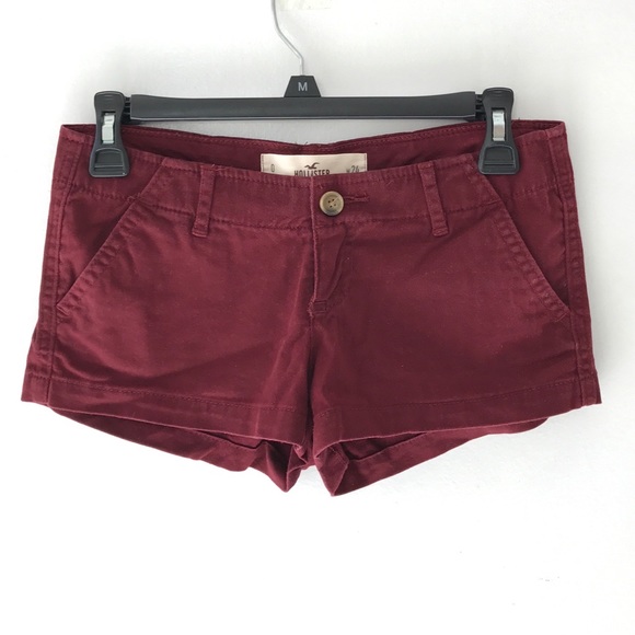 Burgundy Hollister Shorts