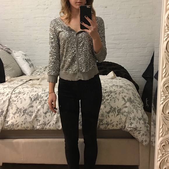 American Eagle Sequin Cardigan