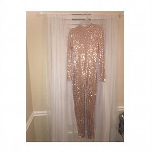 Rose Gold Sequin Jumpsuit