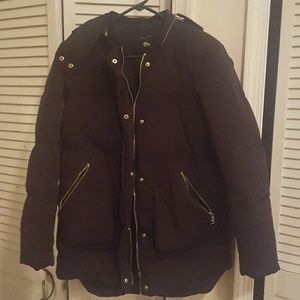 Zara black down coat