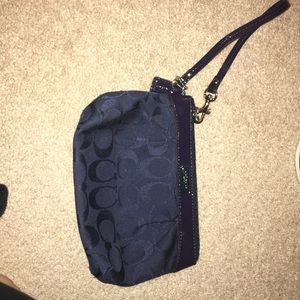 Navy coach wristlet