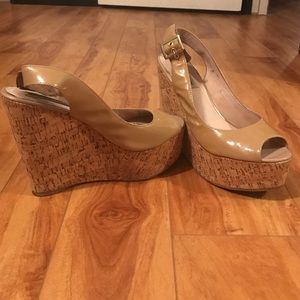Steve Madden peep toe wedges