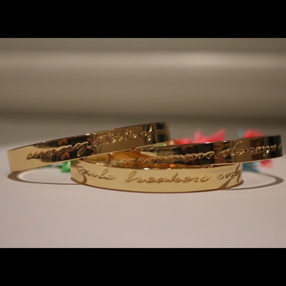 Lilly Pulitzer Gold Bangles w/ Tassels