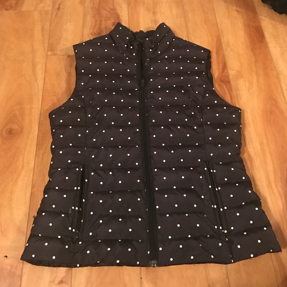 Black polka dot vest
