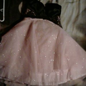 Pink and black sparkly dress