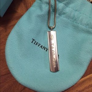 Tiffany & Co. Silver Bar Pendant Necklace
