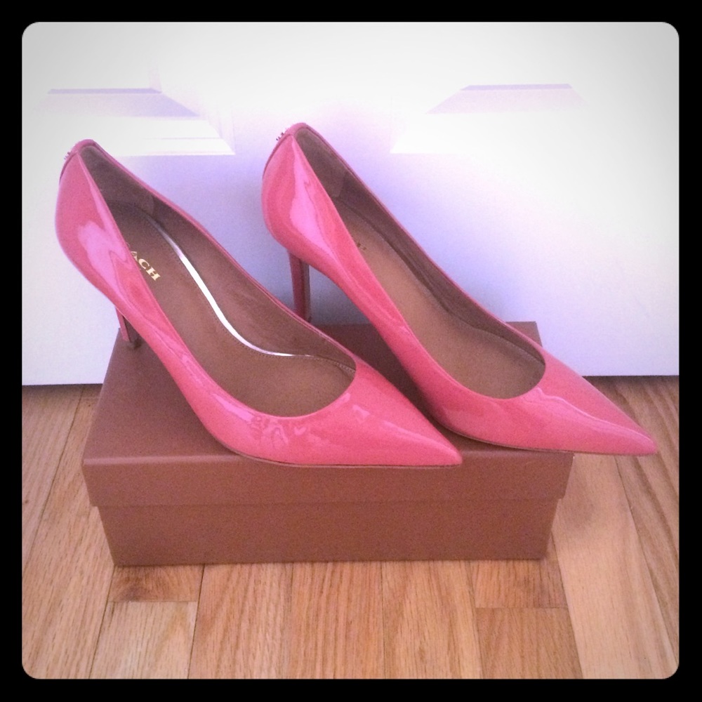 Coach Pink Patent Leather Heels