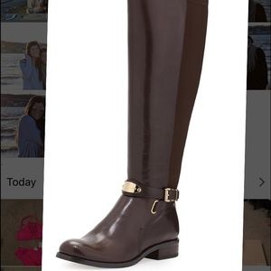 Brown Michael Kors Arley riding boots