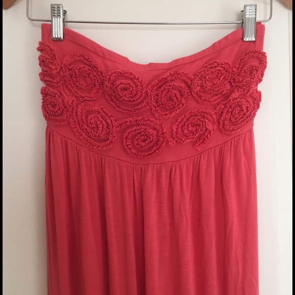 Strapless summer maxi dress