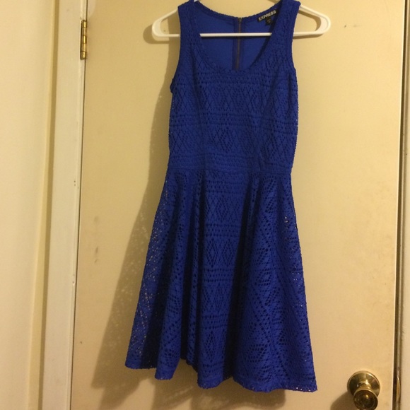 Royal blue Express Fit-and-flare dress