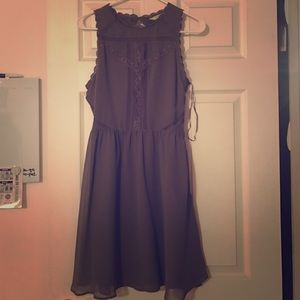 A purplish gray Lauren Conrad dress