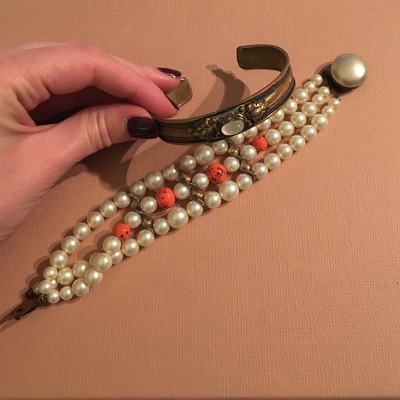 Two vintage bracelets- Wear together or separate!