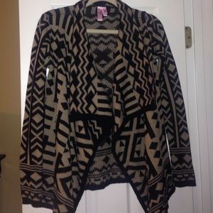 Tan and black cardigan