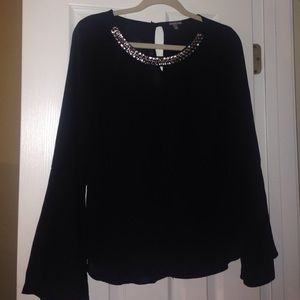 Black beaded top