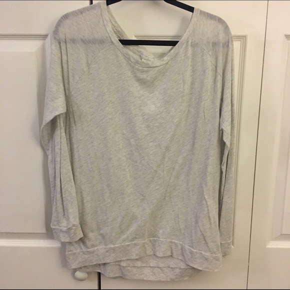 VS PINK Large Gray White Long Sleeve