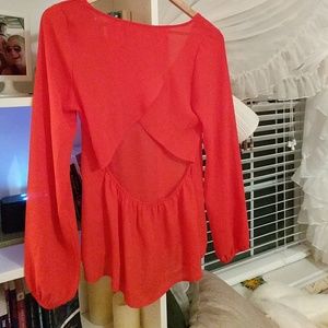 Cut-Out Hot Pink Blouse