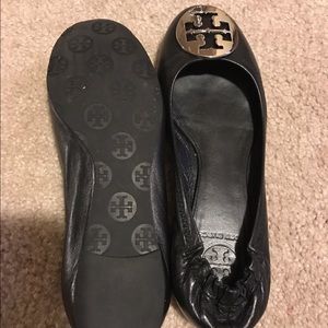 Black with silver Reva Flats