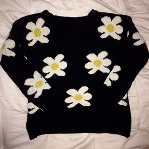 Black Daisy Sweater