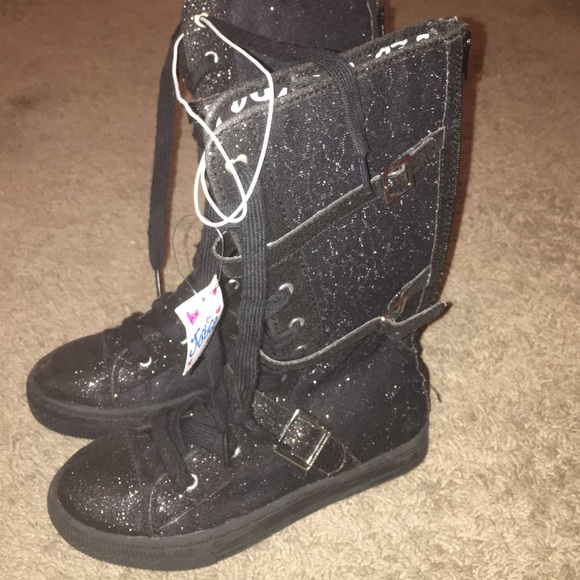 Justice For Girls Lace Up Boots Size 6