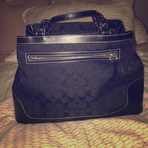 Coach Canvas & Leather Signature Logo Satchel