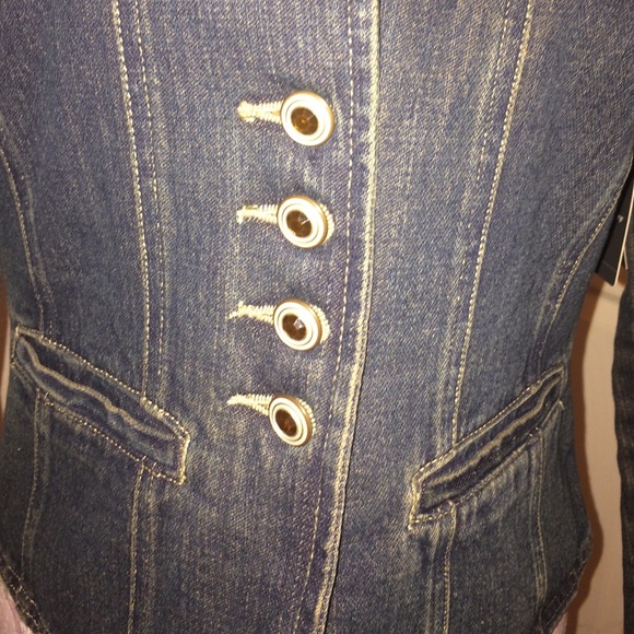 Jean jacket jewel buttons - Picture 2 of 4