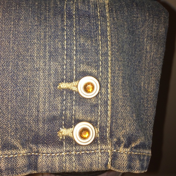 Jean jacket jewel buttons - Picture 4 of 4