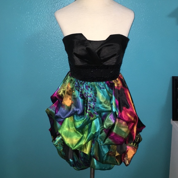 Dresses | Rainbow Homecomingcocktail Dress | Poshmark