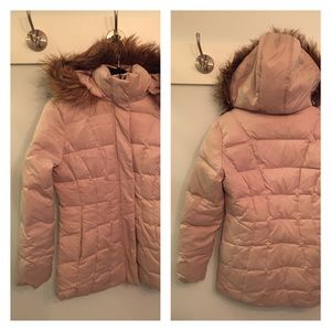 Tan puffer coat!