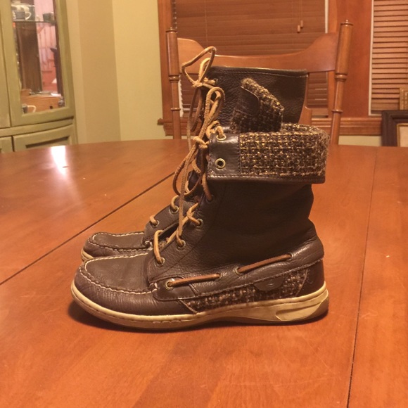 Cute sperry boots leather