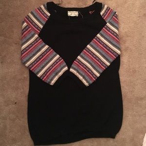 Black and patterned sweater