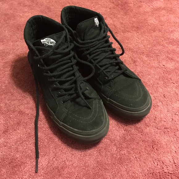 Vans high top black shoes