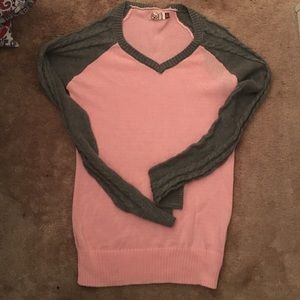 Pink and grey sweater