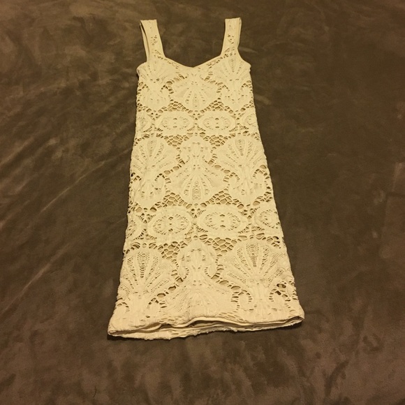 Like new free people form fitting white dress